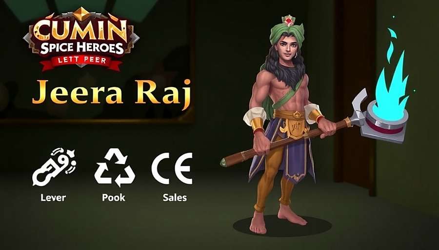 Cumin Legends Spice Heroes Jeera Raj character showcase with abilities